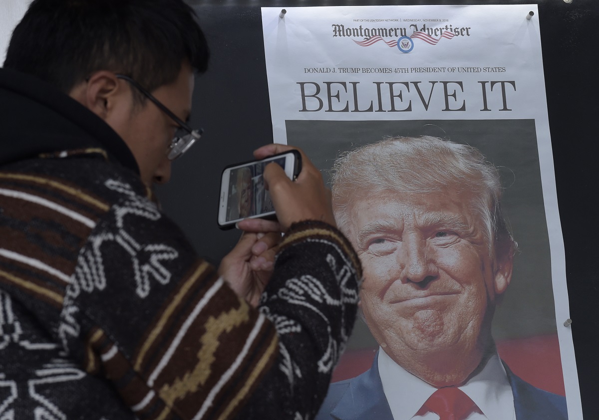 china newspapers donald trump america