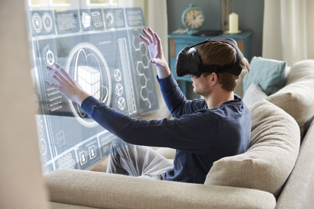 virtual reality wearables glasses man