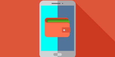 Mobile wallet icon or illustration