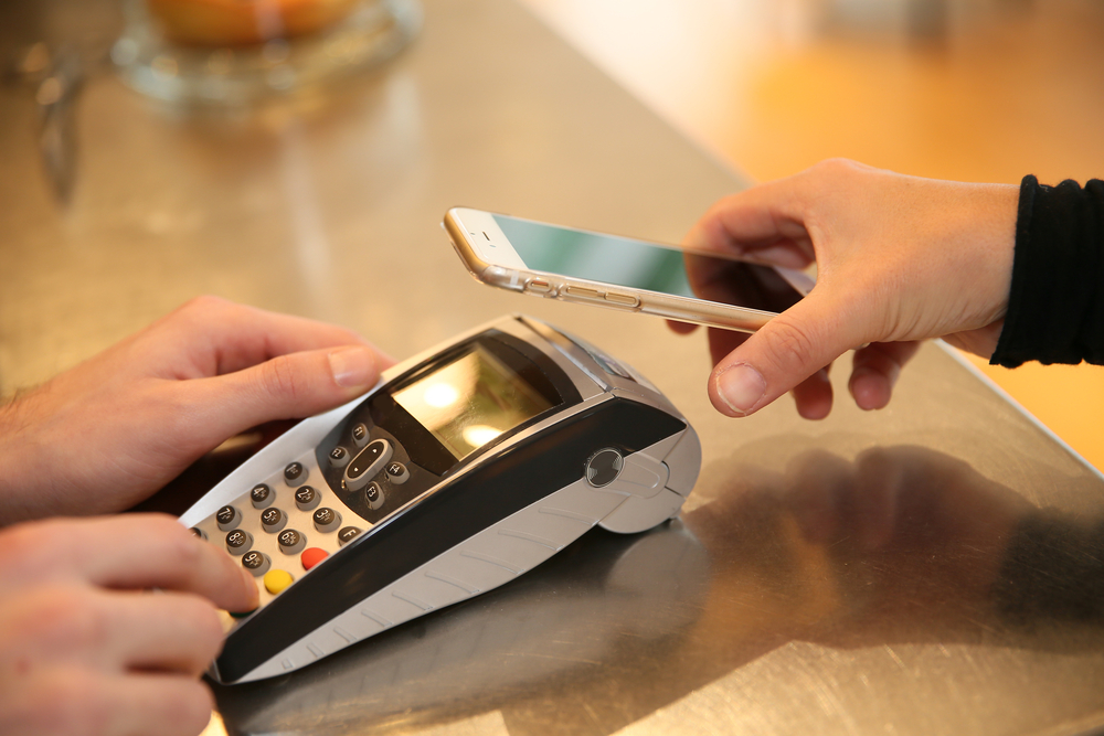 Payment transaction with smartphone apple pay