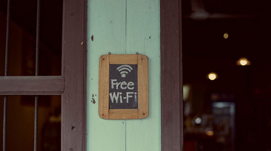 free wifi sign in coffee shop cafe vintage color tone