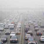china traffic jam smog