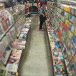 a screenshot of an AI identifying a shoplifter in a bookstore
