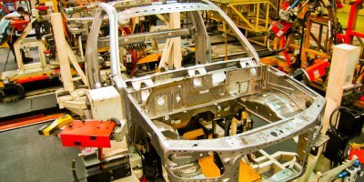 a automotive manufacturing plant using robotics