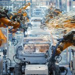 a car manufacturing line using robots and automation
