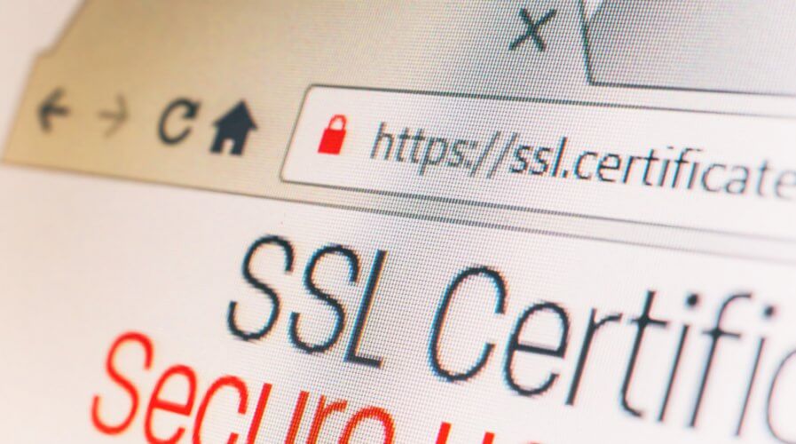 a website with SSL certificate