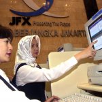 Jakarta Futures Exchange's staff during the inception of the company. Source: AFP PHOTO/Weda