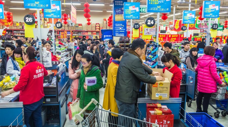 Sales in China's malls is growing but e-commerce is growing faster. Source: Shutterstock