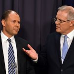 What do Australian's want from their Prime Minister Scott Morrison (R) and treasurer Josh Frydenberg (L) from the budget this year? Source: Saeed KHAN / AFP