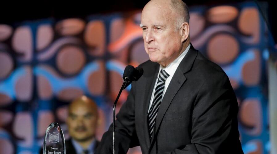 The GDPR isn't the only thing data privacy executives are most concerned about. (Pictured: Jerry Brown, California ex-Governor). Source: Tibrina Hobson/Getty Images for Homeboy Industries/AFP