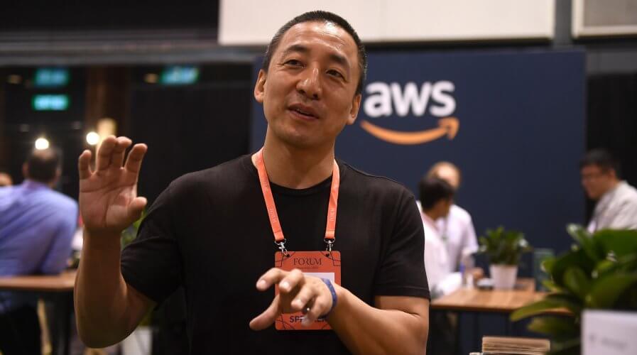 GIPHY CEO Alex Chung at RISE 2019 Conference. Source: Harry Murphy/RISE via Sportsfile