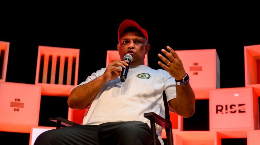 AirAsia CEO Tony Fernandes at RISE 2019 in Hong Kong. Source: Harry Murphy/RISE via Sportsfile
