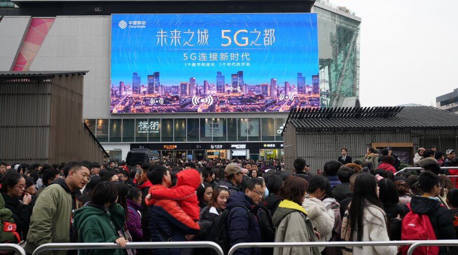 China’s 5G network investments are predicted to surpass those in North America in the next few years. Source: Shutterstock