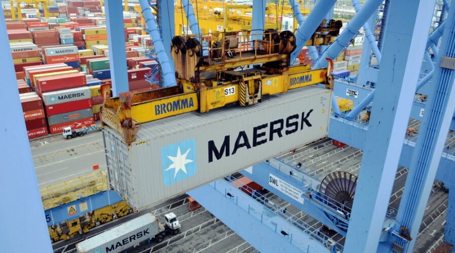 Maersk's customers can ow book shipping containers online. Source: Shutterstock