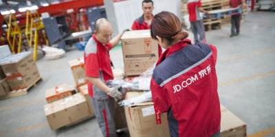 Chinese e-commerce players such as JD.com and Alibaba are setting their sights at China’s smaller cities to spur consumption, following the recent economic slowdown. Source: Shutterstock