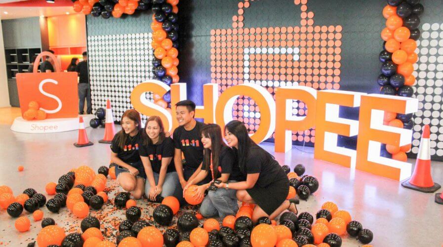 Shopee staff celebrating the platform's victory on Singles' Day. Source: Shopee/LinkedIn