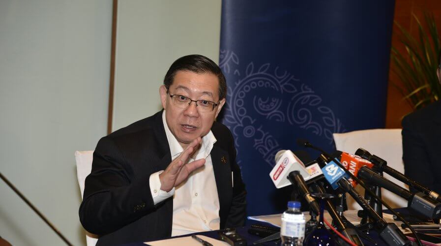 Malaysia Finance Minister Lim Guan Engaddressing media earlier this year. Source: Shutterstock.