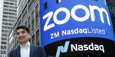 Zoom founder Eric Yuan at the Nasdaq opening bell ceremony in 2019. Source: AFP.