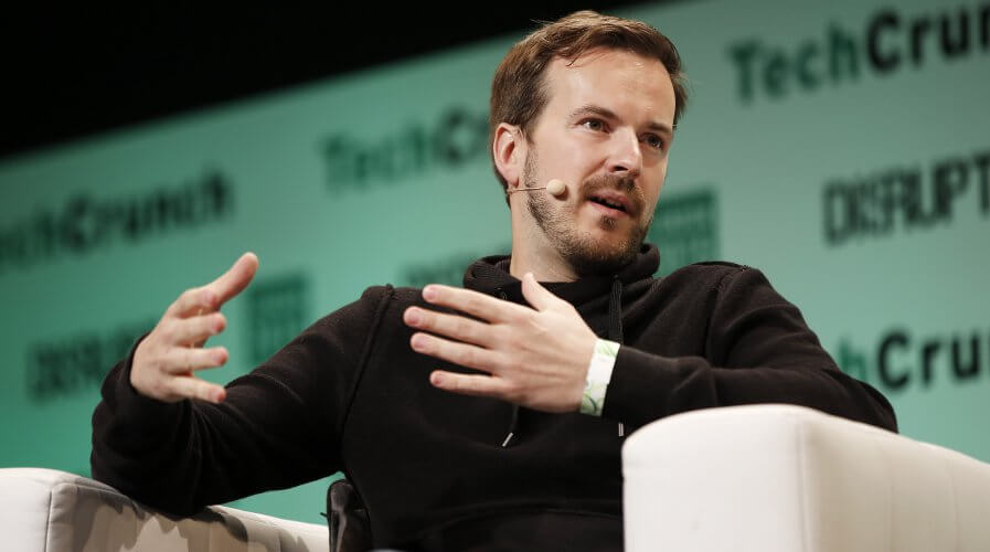 TransferWise CEO Taavet Hinrikus at a 2015 TechCrunch conference. Source: AFP.