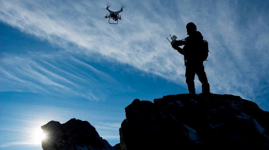 A pilot testing out his UAV. Source: Shutterstock.
