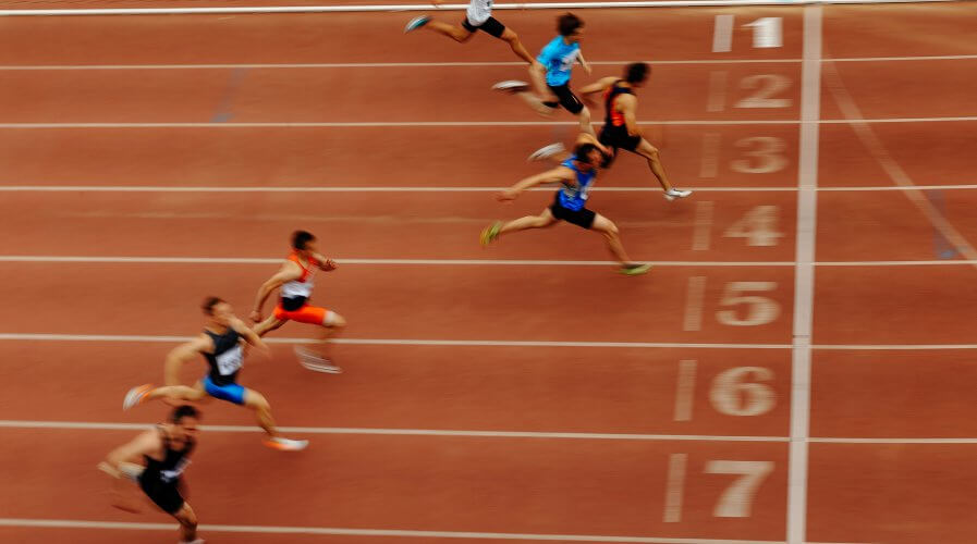 Just like sprints, the race to succeed in digitization is a tight one. Source: Shutterstock.