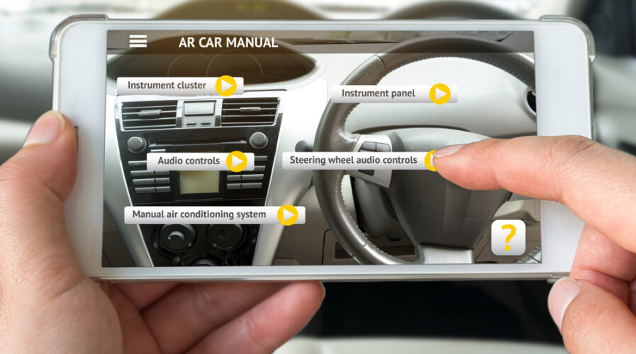 Car manuals utilizing AR features