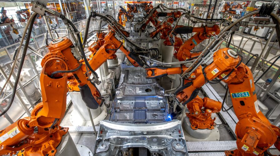 Robotics and automation are a major part of the workforce automation assembly line. (Photo by Dan Sandoval / Great Wall Motor Co. Ltd.)