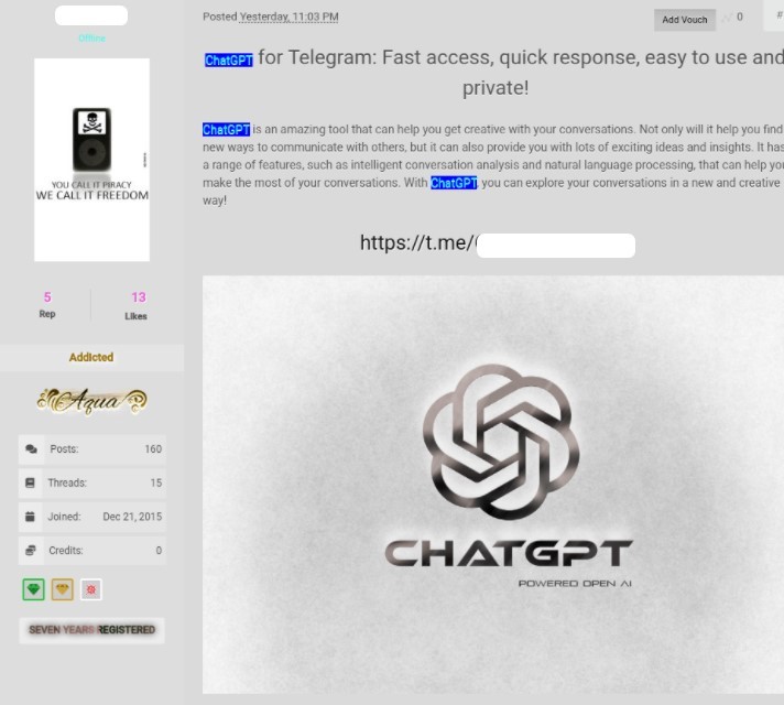 How Telegram bots are bypassing ChatGPT restrictions for malicious purposes
