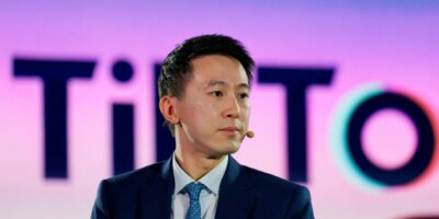 Shou Zi Chew, chief executive officer of TikTok Inc., speaks during the Bloomberg New Economy Forum in Singapore, on Wednesday, Nov. 16, 2022.