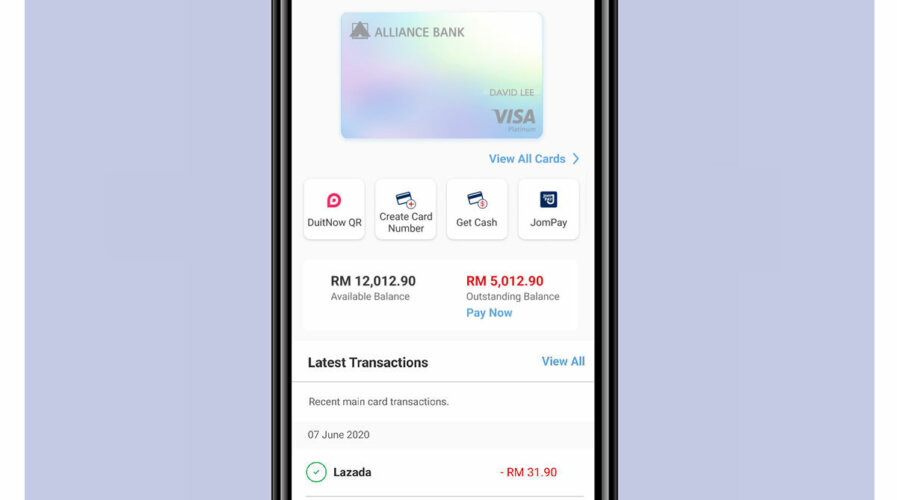 The virtual credit card by Alliance Bank
