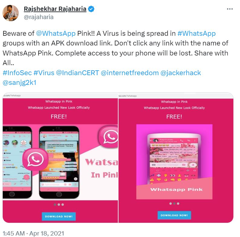 The rise of Pink WhatsApp