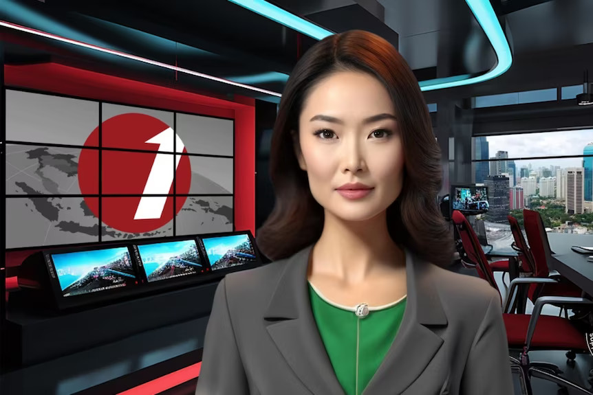 TVOne's AI news anchor Sasya made her debut alongside Nadira in April. Source: TVOne