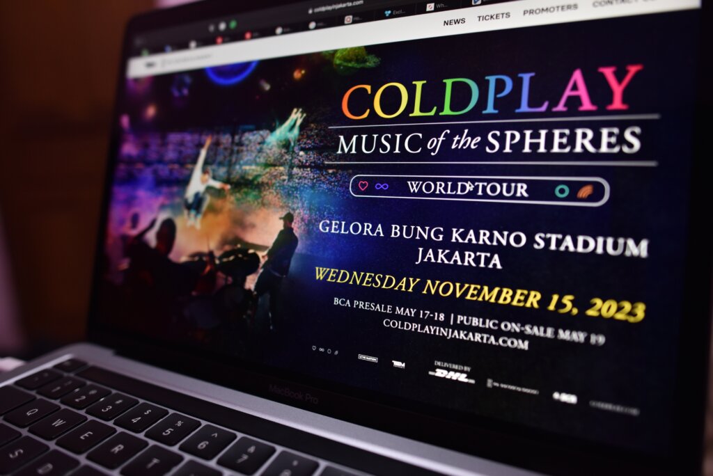 Coldplay faces ticket scalping challenges with recent world tour.