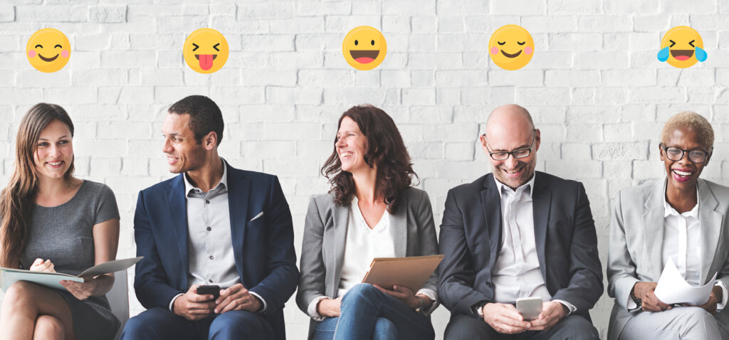 More employees are communicating with emojis. 
