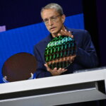 AI PC tech: Intel CEO Pat Gelsinger holds up a wafer from Intel's 18A production node, which he said remains on track to be manufacturing-ready in the second half of 2024. He displayed the wafer on Tuesday, Sept. 19, 2023, at intel Innovation in San Jose, California. (Credit: Intel Corporation)