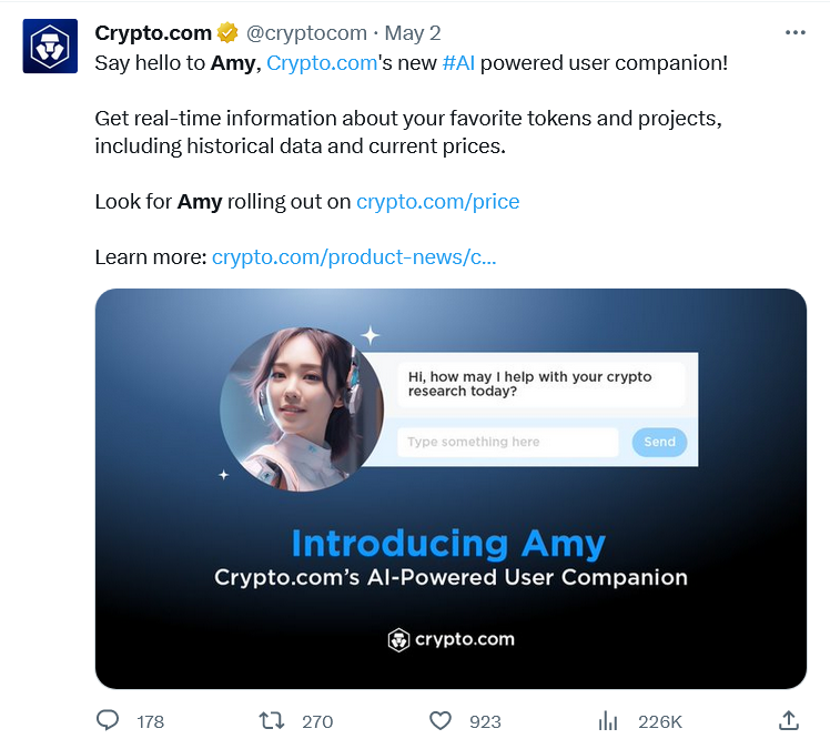 Crypto.com's Amy helps you navigate one of the leading cryptocurrency trading platforms.