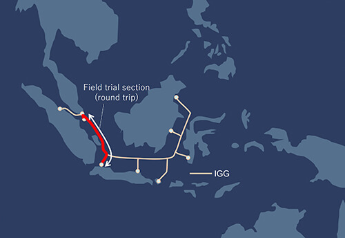 Field trial route - submarine cable system