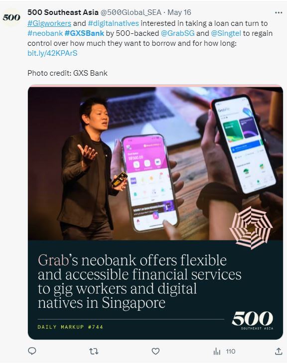 GXS Bank in Singapore is a thriving digital bank. 