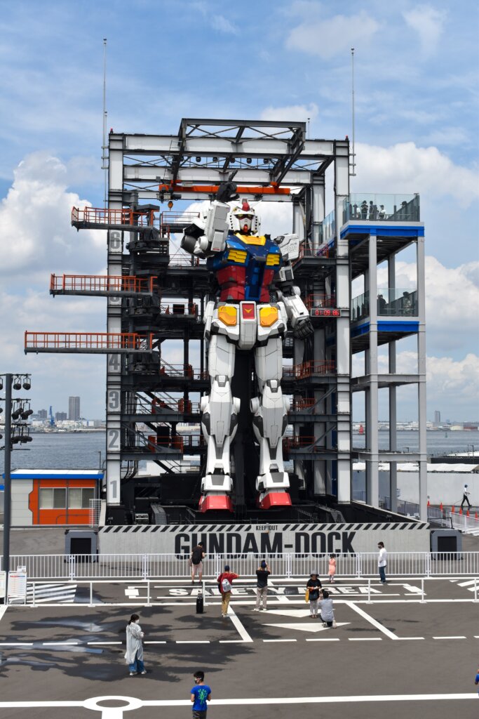 The most famous Gundam robot is at the Gundam factory in Yokohama.