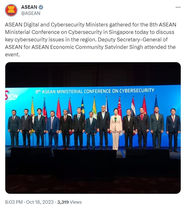 The 8th ASEAN ministerial conference of cybersecurity.