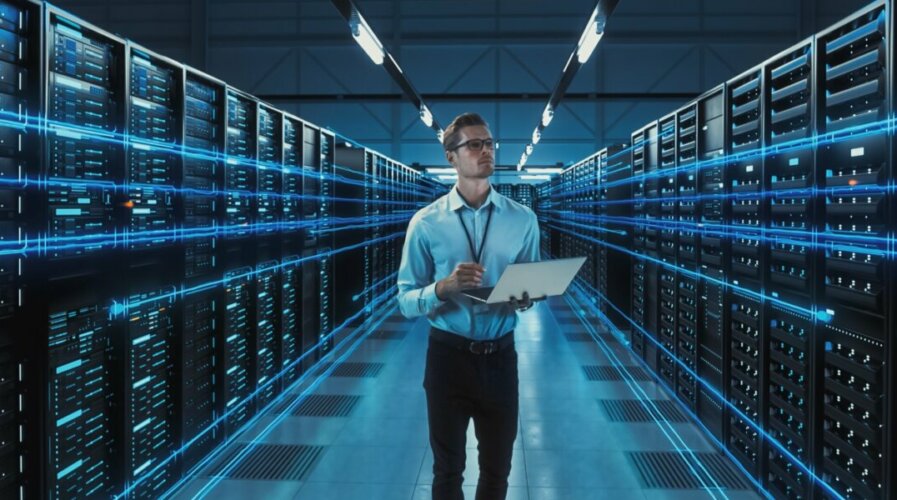 Data center infrastructure transformation in the age of AI and green tech.