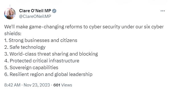 Clare O'Neil, Australia's Minister for Cybersecurity, outlines the new strategy. 