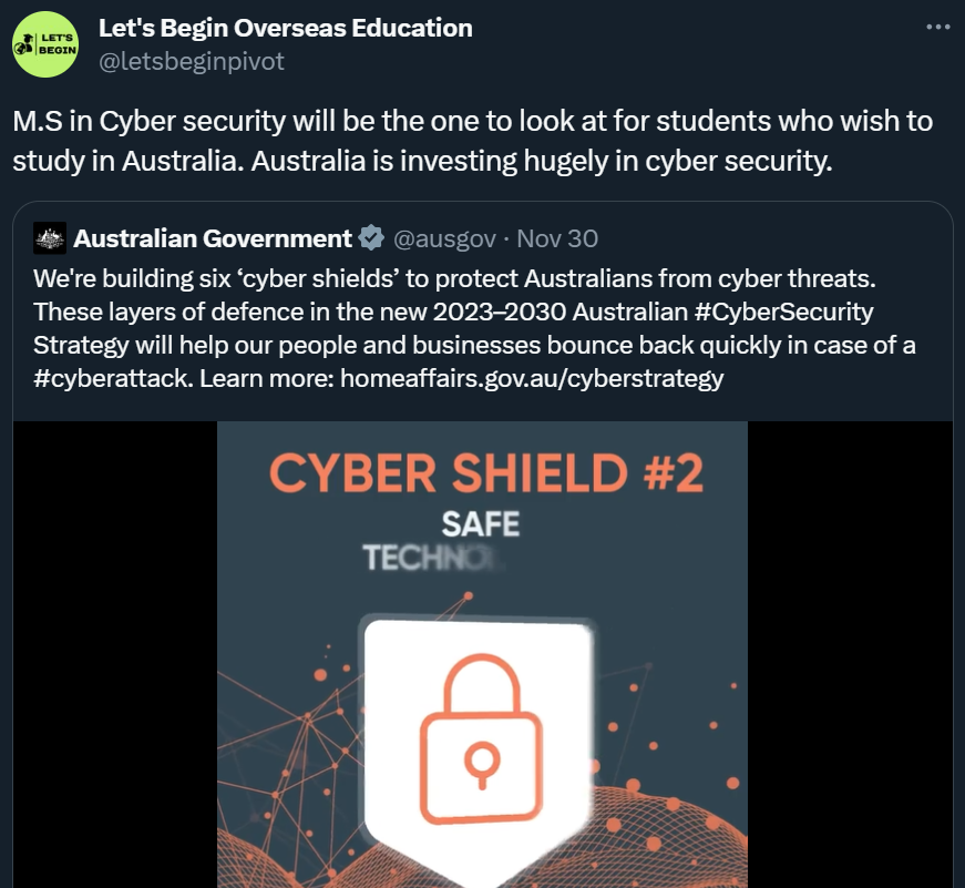 Australia announced a huge investment in cybersecurity - AI 2024.
