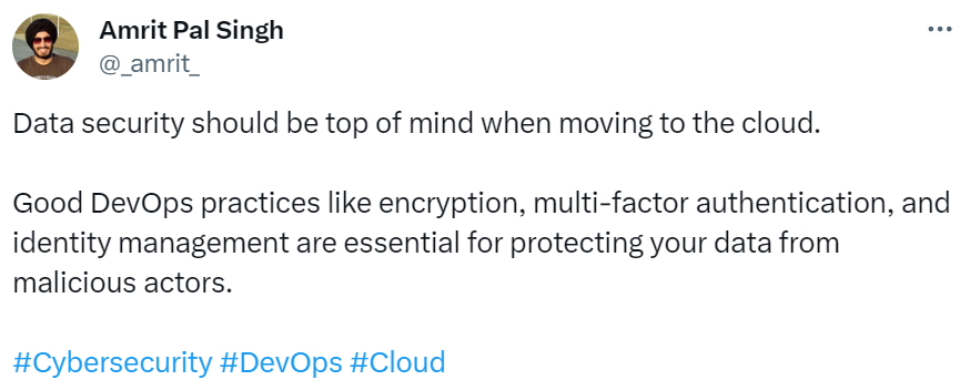 Data security should be top of mind when moving to the cloud.