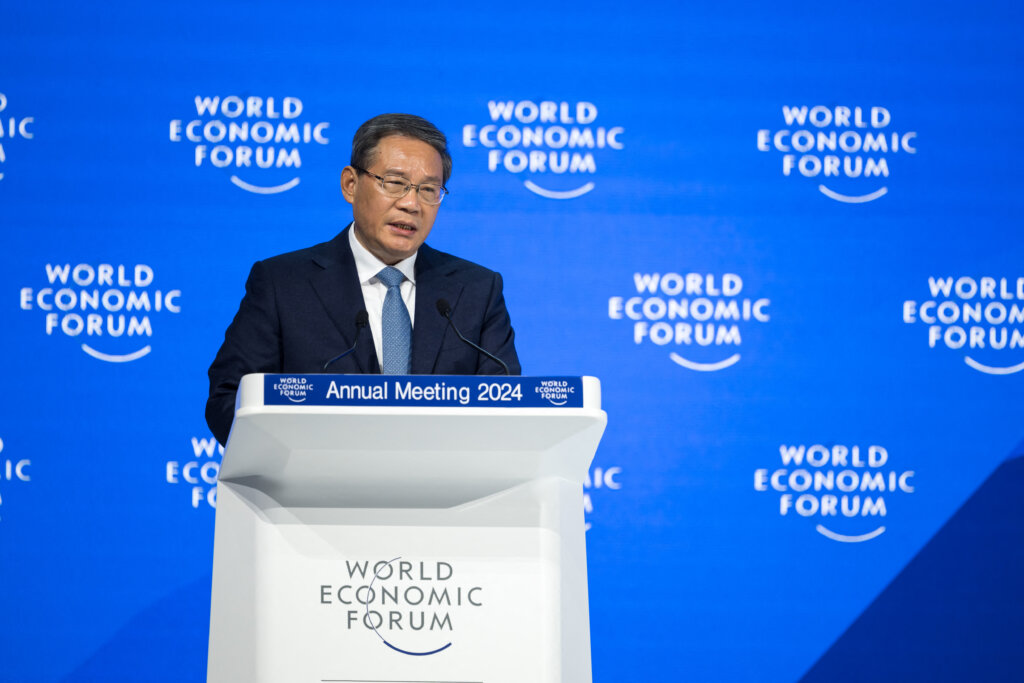 Li Qiang at the World Economic Forum 2024. 