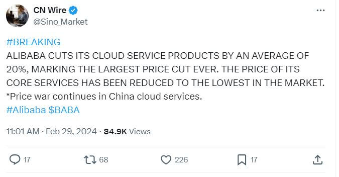 Alibaba Cloud has taken the bold move of slashing the prices of its cloud services by up to 55%. 